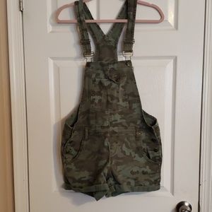 Camo shorts overalls and stars and stripes overall